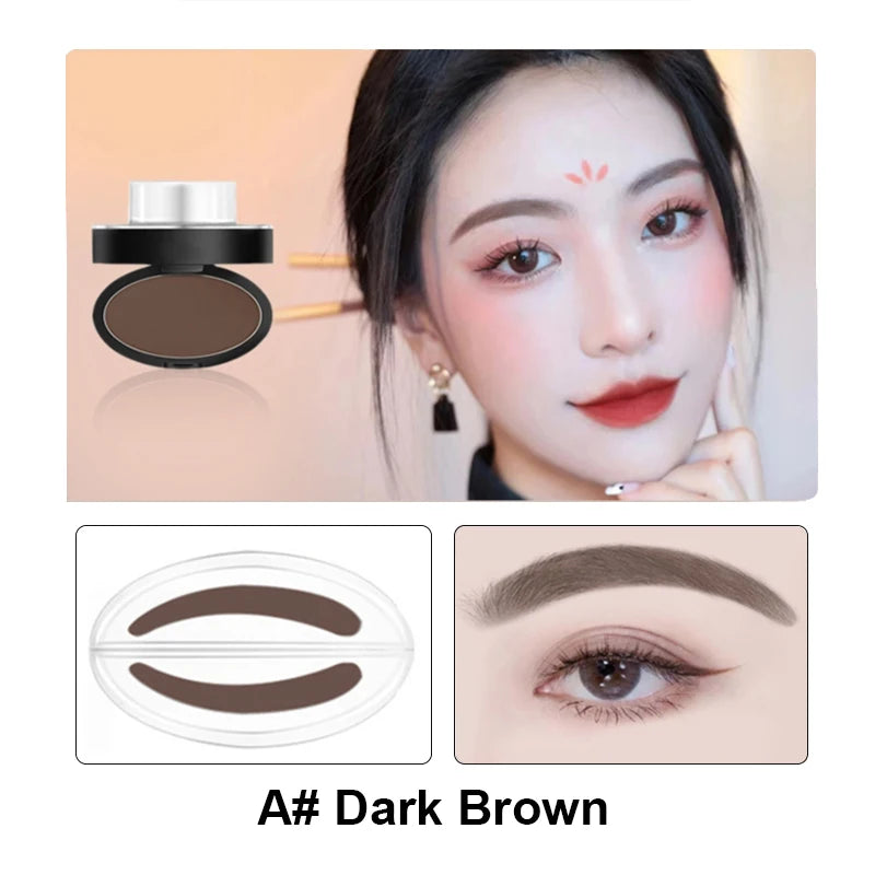 Eyebrow Powder Stamp Tint Stencil Kit Cosmetics Professional Makeup Waterproof Eye Brow Stamp Lift Eyebrow Enhancers Stencil Kit